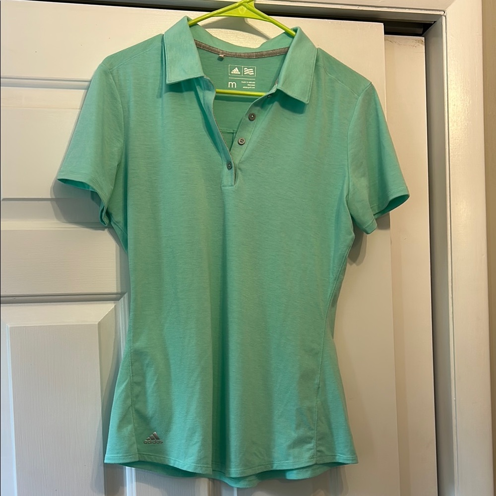 Adidas Women's Green Polo Shirt
